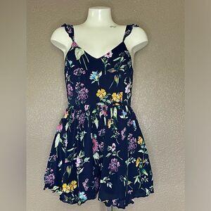 Noble floral shorts romper size M